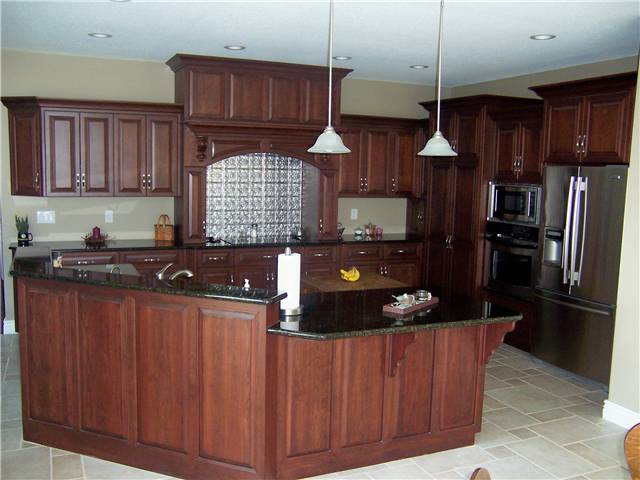 Island with raised panel back